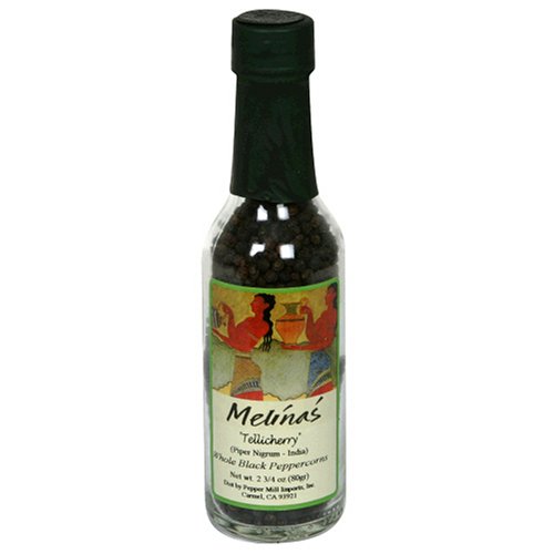 Melina's Tellicherry Peppercorns, 2.75-Ounce Bottle (Pack of 6)