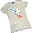 Splatter Icons -- Justice League Crop Sleeve Fitted Juniors T-Shirt