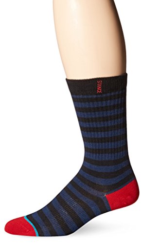 Stance Men's Filly Classic Crew Light Socks, Navy, Large/Shoe Size 9 - 12