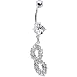 Crystalline Gem Masquerade Mask Belly Ring