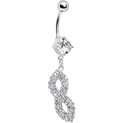 Crystalline Gem Masquerade Mask Belly Ring