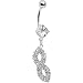 Crystalline Gem Masquerade Mask Belly Ring