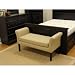 Contemporary Decorative Bench-Brown Cream Geometric Dot