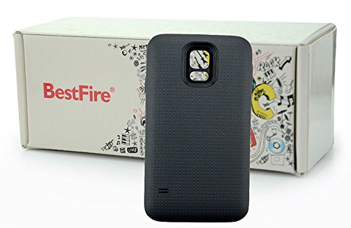 BestFire® 2800mAh Battery Power Case Back Cover Backup HR2800-S5 External Slim Protective Battery Case Cover Compatibles with All models / International For Samsung Galaxy S5 (Pure Black)