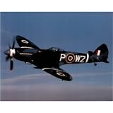 RAF Spitfire (In Sky) Art Poster Print - 19x13