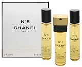 Chanel No. 5 by Chanel for Women 3 x 20ml Eau de Toilette Spray Refills