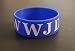 WWJD Saying Silicon Bracelet Wristband 1" inch BLUE
