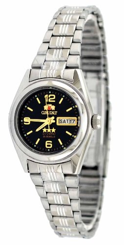 Orient #BNQ1X004B Women's Tri Star Black Dial Automatic Watch