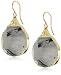 Devon Leigh Black Rutilated Quartz Nugget in 24k Gold Foil Earrings