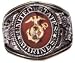 Marines Deluxe Engraved Rhodium Ring