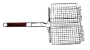 Charcoal Companion 210-SR Stainless Steel 24-Inch Rectangle Basket with Rosewood Handle