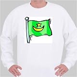 Sweatshirt With International Mauritanian Mauritania Small White
