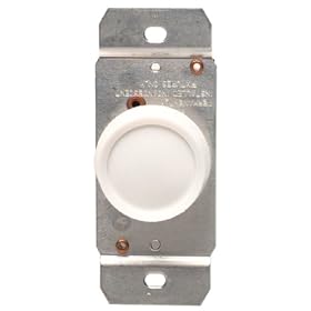 Leviton 837-6681W Trimatron Deluxe Push ON  Push OFF 3-Way Rotary Dimmer by 