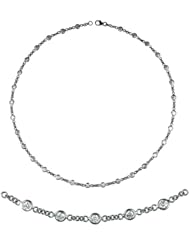 18KT White DBY Necklaces Length = 18