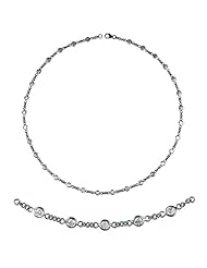 18KT White DBY Necklaces Length = 16