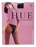 Hue Women's Sheer French Lace Control Top Pantyhose