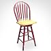 Arrowback Red Stool - 24"
