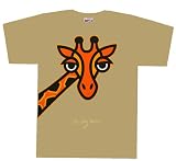 Beige T-Shirt With Printed Giraffe