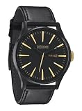 Nixon - Sentry Leather - Matte Black / Gold