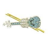 Violin Blue Pin Brooch
