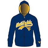 West Virginia Mountaineers Navy Varsity Full-Zip Hooded Sweatshirt