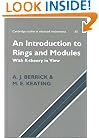 An Introduction to Rings and Modules: With K-Theory in View (Cambridge Studies in Advanced Mathematics)