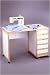 Sewing Table 34"h 34"hx47"w White/natural