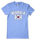 (Cybertela) Korea Flag Women's T-shirt Country Pride Tee