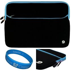 Netbook 12.1 inch Black-Blue carry case for Lenovo Thinkpad X201 X200 X201S 3249-MDU Lenovo S12 X60 1706 + SumacLife TM Wisdom Courage Wristband