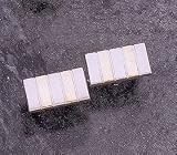 Stainless Steel/14kt Yellow Gold Cuff Links. 10.75mm Long by 19.25mm Wide