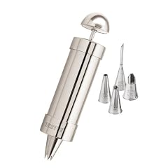 Kaiser 666327 La Forme Select Garnier- und Cremespritzen-Set inklusive 5 Edelstahlt�llen und Adapterscheibenset, Edelstahl