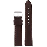 Watch Band Handmade Brown Leather Soft Padded Heavy Stitched 20 millimeter