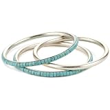 Lucky Brand Cross Culture Silver-Tone Turq Inl