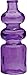 Luna Bazaar Small Vintage Glass Bottle (7-Inch, Genie Design, Purple) - Flower Bud Vase - For Home Decor, Party Decorations, and Wedding Centerpieces