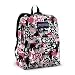 JanSport Classic Superbreak Backpack in Black & Pink Hearts