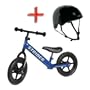 Strider PREbike No-Pedal Balance Running Bike Blue with BMX/Skate Helmet (Blue)