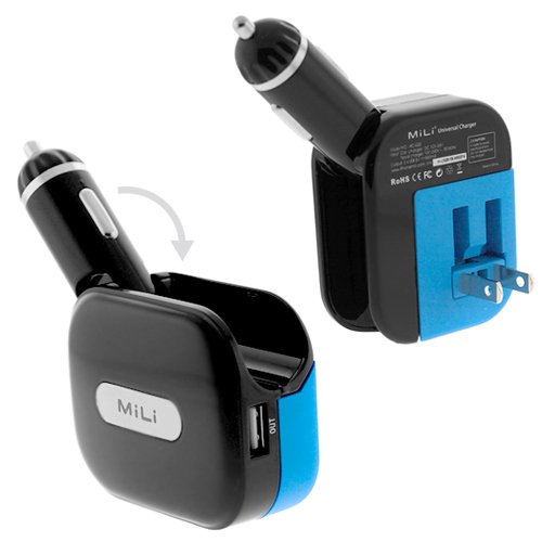 MiLi Universal Charger for iPod & Other USB Ready Devices - Black & Blue