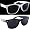 White and Black Frames Dark Lenses