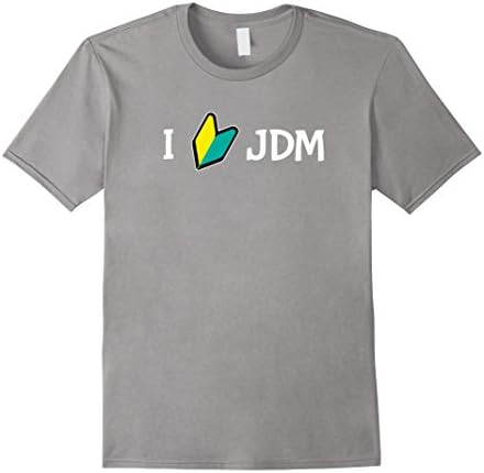 Men's I Love JDM Japanese Car Drifting T-Shirt XL Slate