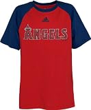Los Angeles Angels of Anaheim Youth Red/Navy adidas Raglan T-Shirt