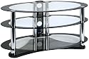 Centurion GT8 Oval Contemporary Design Black Edged Plasma/LCD/OLED  26"-52" Glass Stand