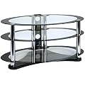Centurion GT8 Oval Contemporary Design Black Edged Plasma/LCD/OLED 26"-52" Glass Stand