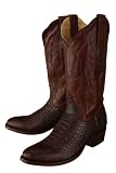 Resistol Ranch 'M3138' Crocodile Cowboy Boots Mens - Cigar