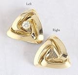 14KY gold triangle earring jacket