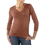 Mossimo® Black: Ultra-Soft 3/4-Sleeve V-Neck Sweater