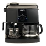 SAVE $70.33 - Krups XP1500 Coffee and Espresso Combination Machine, Black $85.67