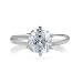 Sterling Silver Ring 2ct Cushion Cubic Zirconia CZ Solitaire Engagement Ring
