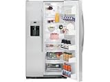 GE Profile PSS26MSWSS 25.6 cu. ft. Side-by-Side Refrigerator with 3 Glass Shelves, ClimateKeeper System, Gallon Door Storage and External Water/Ice Dispenser & Temperature Controls: Stainless Steel