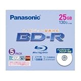 Panasonic 録画用 2倍速 追記型 ブルーレイディスク 25GB インクジェットプリンタ対応 5枚パック LM-BR25AW5