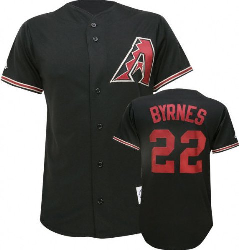 Eric Byrnes Black Majestic MLB Alternate Replica Arizona Diamondbacks Jersey